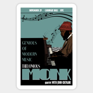 Thelonious Monk Jazz Poster Sticker